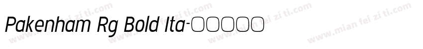 Pakenham Rg Bold Ita字体转换